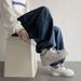 Men's Clothing Washed Jeans Spring And Autumn Retro Loose Wide Leg Handsome Straight High Street Work Pants_viptrois.com