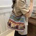 Women's Tote Bags Ethnic Characteristic Tote Bag, Women's Casual Travel Single-shoulder Bag, Fashionable Girl's Crossbody Tassel Bag_viptrois.com