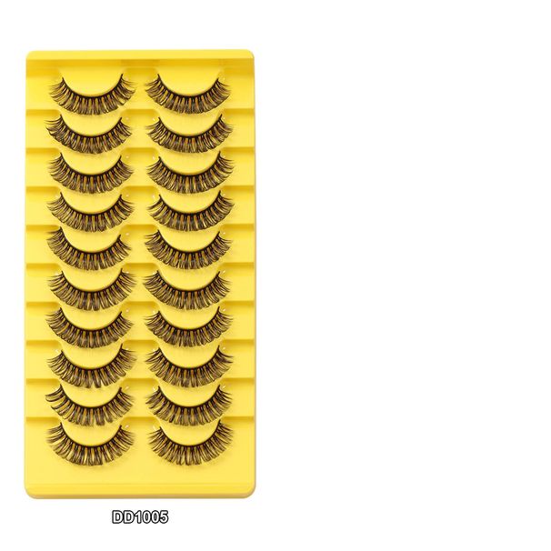 Lash extension set 10 pairs of Eyelashes Natural thick eyelashes simulate chemical fiber eyelashes_viptrois.com