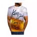 Spring/Summer Men's Short Sleeved T-shirt Malt Beer 3D Digital Printing Party Fashion Loose Shirt_viptrois.com