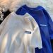 Men's Waffle-Knit Short Sleeve T-Shirt – Oversized Fit, Trendy Klein Blue & Neutral Tones, Polyester Anti-Bacterial Casual Top_viptrois.com