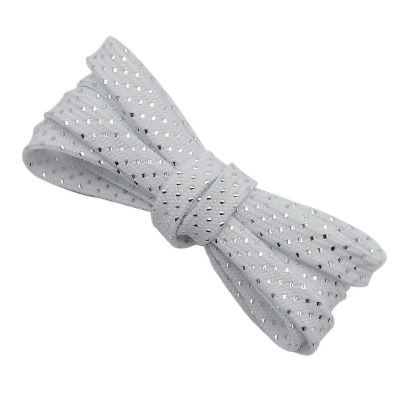 Black And White Shoelaces Flat Three Point Twill Metal Wire Shoe Accessories Suitable For Board Shoes Canvas Shoes Casual Shoes_viptrois.com