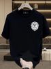 Men's 100% Cotton Short Sleeve Tee, Ornate Shield XE Monogram Logo, Loose Fit, Trendy Niche High Street Summer Casual Top_viptrois.com