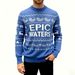 Men's Winter Pullover Sweater - Cozy Christmas Knit With Snowflake & Deer Design, Large Size Options (M-XXL), Warm Fleece Lining_viptrois.com