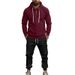 Men's Heavyweight Hooded Sweatshirt And Trousers Set Casual Loose Fit Autumn/Winter Jacket Outfit_viptrois.com
