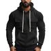 Men's Heavyweight Fleece Hooded Workwear Sweatshirt With Multiple Pockets - Warm & Stylish Outdoor Pullover For Autumn & Winter_viptrois.com
