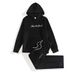 Men's Fleece Loungewear Set – Cozy Coral Fleece Hoodie & Joggers With Embroidery (S-XXL, Black/Purple/Khaki, Ultra-Soft & Warm)_viptrois.com
