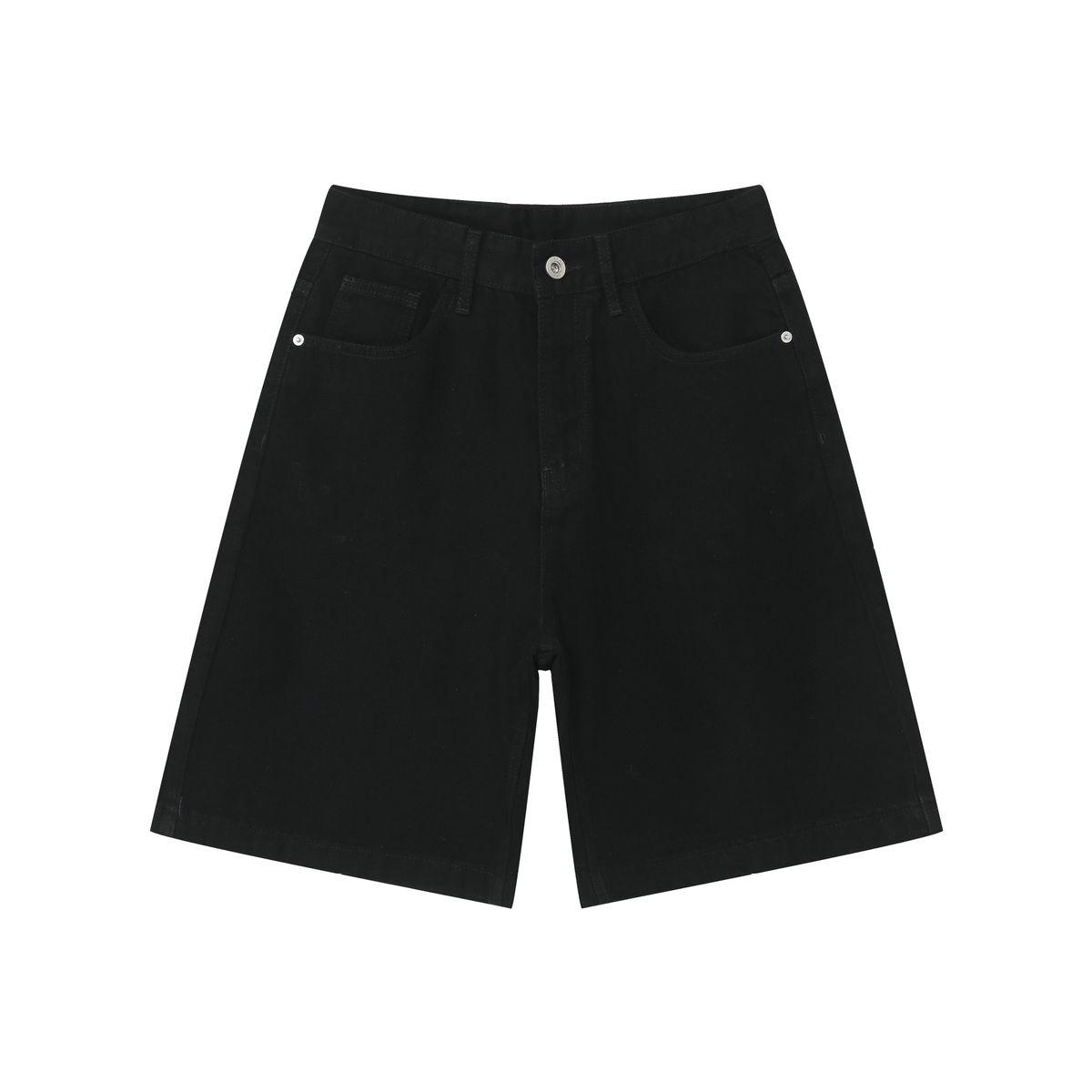 Nirben Denim Men's Summer Clean Fit Straight Leg Denim Shorts Loose Wide Leg Pants Five Point Trendy_viptrois.com