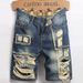 Men's Clothing Summer Men's Denim Shorts Ripped Personalized Distressed 5 Point Style For Formal & Casual Retro Distressed_viptrois.com