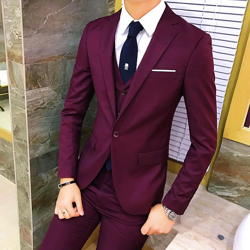 Men's Clothing Groom Jackets Three Piece Suits Plus Size Suits_viptrois.com