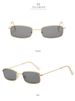 Square Small Metal Thin Frame Sunglasses Women's Colorful Ocean Film Glasses_viptrois.com