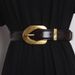Belt for women, design gold buckle, Korean ins style cowhide with coat girdle, suit and waist belt_viptrois.com