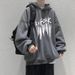 Autumn And Winter Retro Hoodie Men's Simple Loose Letter Printed Hoodie Coat_viptrois.com