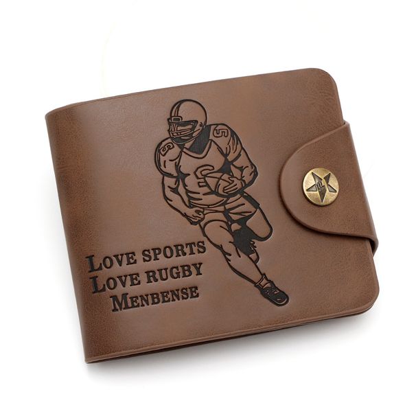 Wallet Card Cases Retro Business Wallet Creative Men's Wallet Short Wallet Buckle Wallet Fashion Rugby_viptrois.com