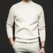 New Autumn And Winter Solid Color Anti-Pilling Fine Wool Knitted Long Sleeve Half Turtleneck Sweater Men's Clothing_viptrois.com