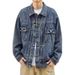 2025 Spring And Autumn New Denim Jacket Men's American High Street Brand Workwear Trendy Coat_viptrois.com