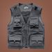 Men's Clothing Multi-Pocket Tactical Vest For Outdoor Activities, Photography, Fishing & Work - Lightweight, Breathable, Durable Nylon Blend_viptrois.com