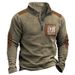 Pulse 2025 European And American Cross-Border Trade Autumn Winter New Men's Open Chest Stand Collar 3D Printed High Neck_viptrois.com