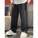 Autumn New Fashion Versatile Trendy Men's Loose Comfortable High-Quality Draped Casual Straight-Leg Long Pants_viptrois.com