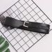 Japanese pin buckle irregular pu leather pressed waistband women's decorative coat sweater waist versatile simple wide belt_viptrois.com