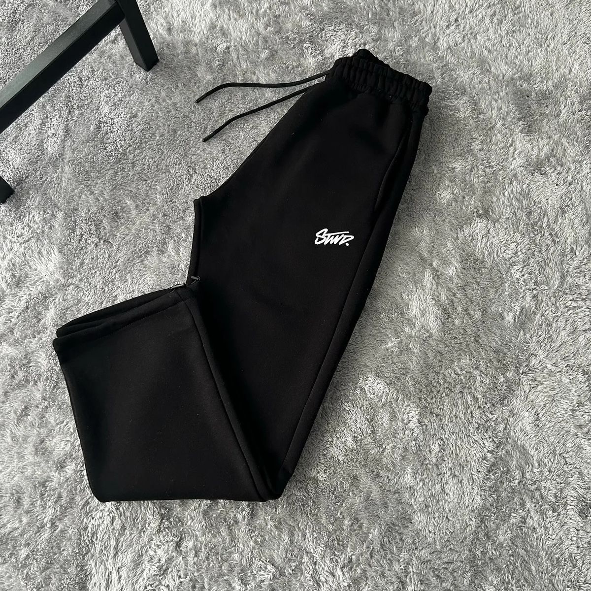 Men's Clothing Spring New Retro Loose Straight Unisex Sports Pants Letter Casual High Street Solid Color Sports Pants_viptrois.com