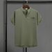 "Men's Linen Blend Short-Sleeve Polo Shirt – Breathable Stand Collar Summer T-Shirt, Lightweight & Wrinkle-Resistant (8 Colors, Sizes S-XXL)"_viptrois.com