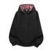 Men's Clothing New Spring American High Street Style Plaid Hooded Cardigan Sweatshirt Men's Clothing Factory Direct Sales_viptrois.com