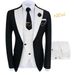 Men's Clothing Large Size Three Piece Suits Slim Fit Best Man Groom_viptrois.com