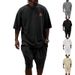 Summer Hot Sale Cross Border Men's Slim Trend Youth Leisure Sports Suit_viptrois.com