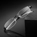 Unisex Frameless Reading Glasses 125 Degrees 175 Degrees Men's And Women's Fashion Plastic Frameless Cutting Edge Glasses_viptrois.com