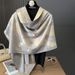 Women's Scarves Double-sided Cashmere Thickened Warm Tencel Cotton Scarf Women's Air-conditioned Room Travel Neck _viptrois.com