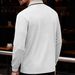 Men's Casual Slim Fit Long Sleeve Polo Shirt - Business Relaxed Solid Color Button Down Collar Top For Dating & Office (Spring/Autumn)_viptrois.com