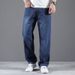 American Straight-leg Pants Spring And Summer New Loose Large Straight-leg Jeans Men's Fat Plus Size Simple Denim Trousers_viptrois.com