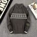 New Autumn And Winter High End Lapel Long Sleeved Sweater For Men, Handsome Trendy Brand, Slim Fit, Bottoming Sweater_viptrois.com