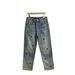 Autumn Casual Handsome Heavy Washed Retro Embroidered Jeans Men's Straight Loose Versatile Wide Leg Pants_viptrois.com