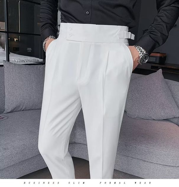 Men's Clothing Ins Temperament Versatile Casual Trendy Men's Nine Point Trousers Youth Popular Loose Type_viptrois.com