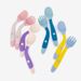 Baby Children Spoon Fork Set Soft Bendable Silicone Scoop Fork Kit Tableware Toddler Training Feeding Cutlery Utensil_viptrois.com