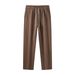Men's Clothing Fleece-Lined Ceramic Brushed Straight-Leg Sweatpants - Soft, Warm & Stylish Casual Joggers With Drawstring (Black, Navy, Grey, Caramel)_viptrois.com