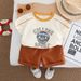 Boys' Outfit 2025 New Style Children's Stylish Summer Short Sleeved Cartoon Two-piece Set Baby Clothes_viptrois.com