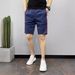 Men's Slim Fit Ice Silk Pants Trendy Striped Summer Outerwear Three-Point Shorts Popular Online Clothing_viptrois.com