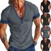 INS2024 Summer Quick-Dry Short Sleeve Casual Men's V-Neck Plus Size Striped T-Shirt Top_viptrois.com