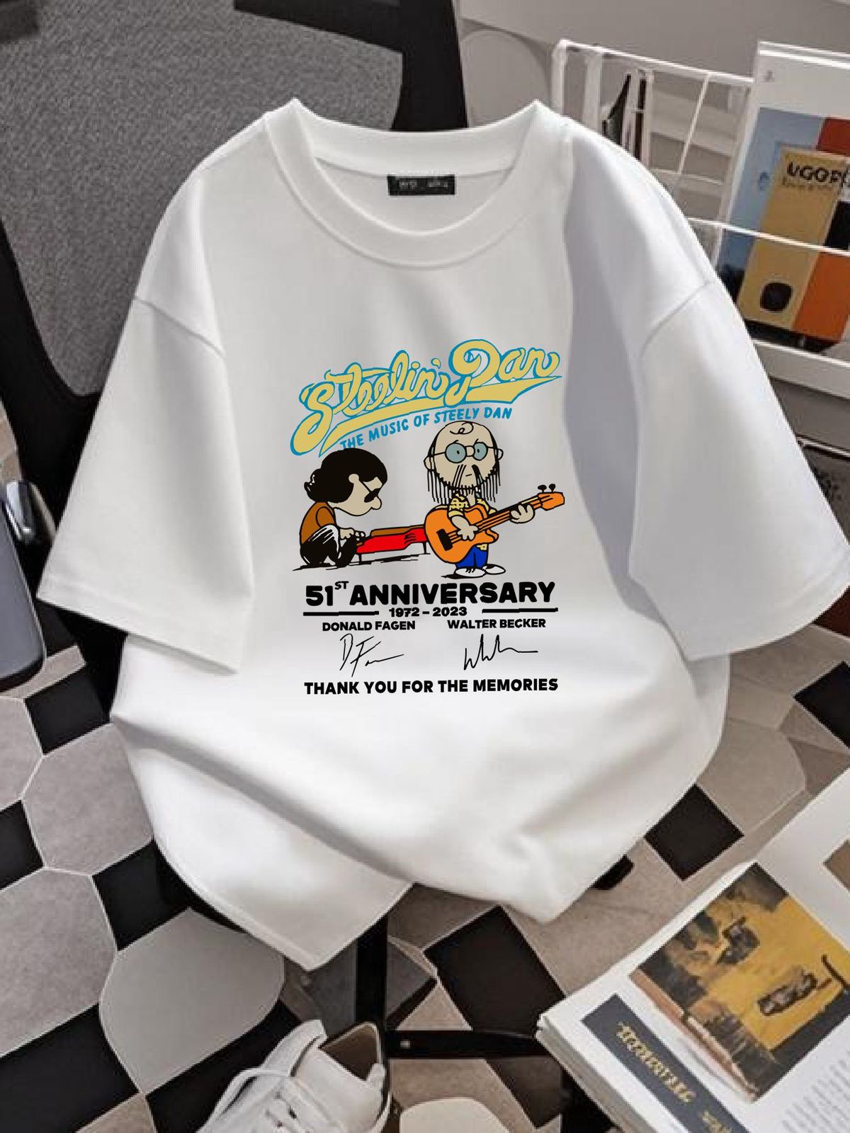 The Music Of Steely Dan 51st Anniversary 1972-2023 T Shirt Signature Comfortable Top For Everyday Wear Casual Designer Clothes Summer Graphic_viptrois.com