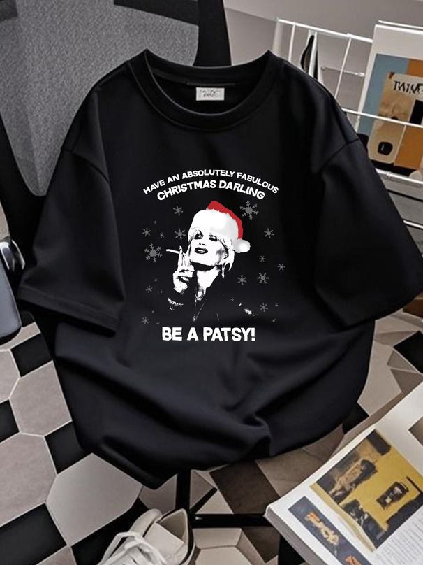 Have An Absolutely Fabulous Christmas Tshirt Unisex - Patsy, Funny, Ab Fab, TV Casual Slightly Summer Stretched Graphic Stylish Streetwear Soft_viptrois.com