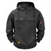 Cross-Border Heavy American Style New Retro Zipper Hooded Solid Color Sweatshirt Sports Casual Workwear Men's Jacket_viptrois.com