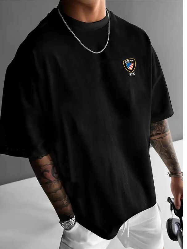 Men's Fashion Short-sleeved T-shirts Summer Slim-fit Pure Cotton Printed T-shirts Trendy Casual Versatile Tops_viptrois.com