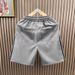 Fashionable Casual Ice Silk Five Point Shorts For Men Summer Thin Style Trendy Sports Mid-Length Cargo Breeches_viptrois.com
