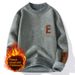 Loom New Men's Thickened Fleece Sweater Knitted Warm Sweatshirt For Young Men Autumn Winter Fashion Round Neck Long Sleeve_viptrois.com