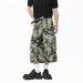 Men's Clothing Graffiti Camouflage Cropped Pants Summer Trendy Brand Pure Cotton Straight Tube Cropped Shorts For Men_viptrois.com