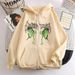 Skull Butterfly Street Hip-Hop Gothic Y2K Black Zipper Hoodie Harajuku Jacket Sweatshirt For Women_viptrois.com