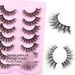 Beauty & Health 7 Pairs Of Eyelashes Whole Cluster Natural Thick Fox False Eyelashes Self-grafting 5d Fried Hair_viptrois.com